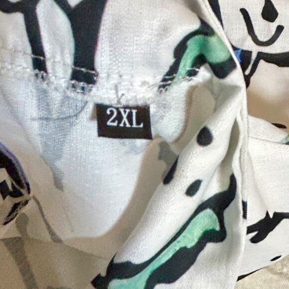 Art Teacher Whimsical Dog Puppy Blouse Peter Pan Playful Modern Retro Style 2XL - Picture 10 of 10